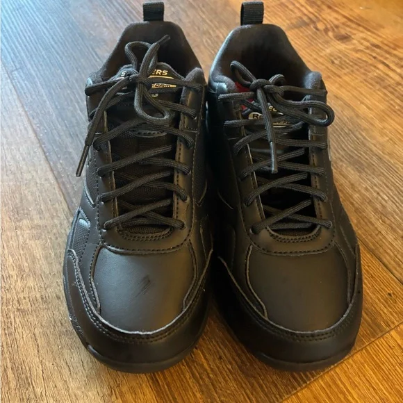 Skechers Black Slip Resistant Memory Foam Work Sneakers worn once SZ 6 - Picture 4 of 6